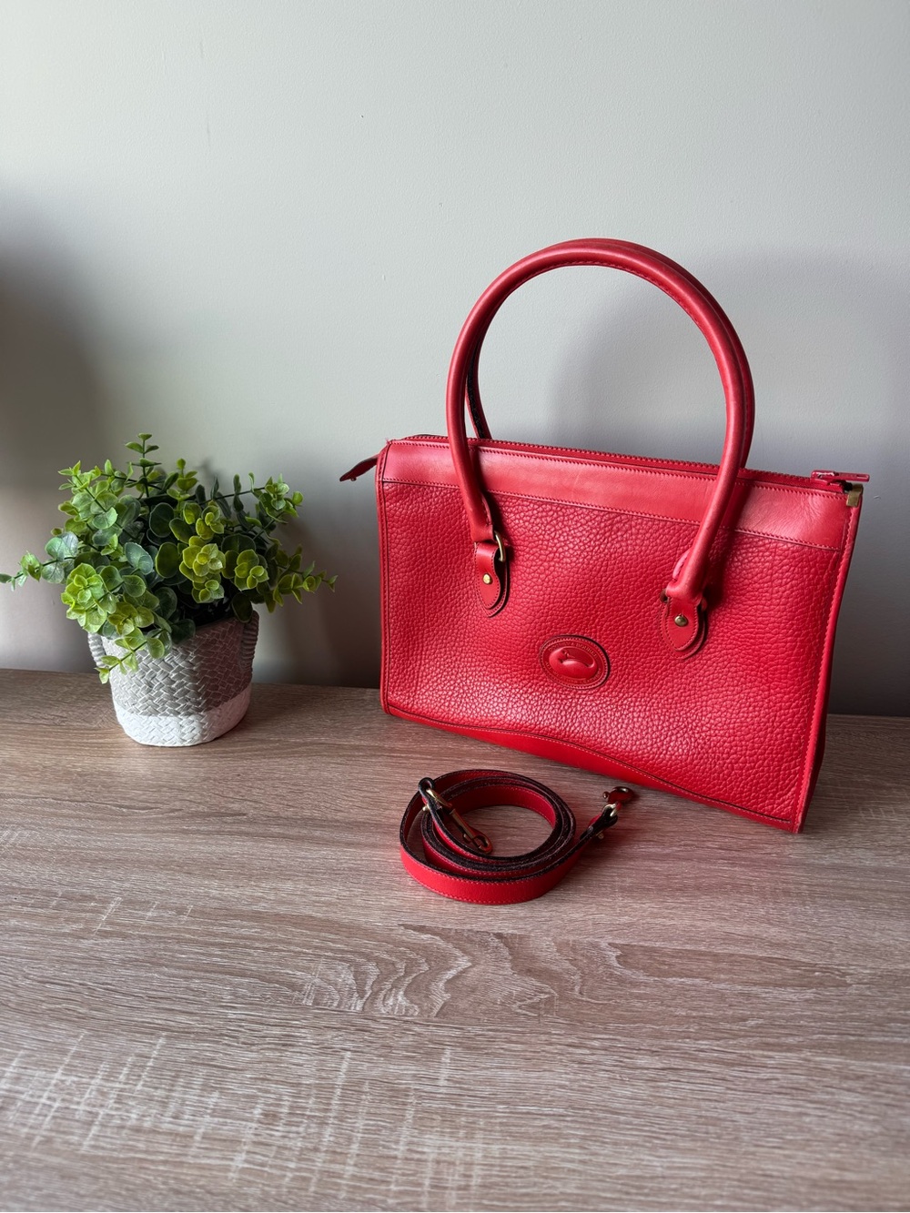 Vintage Dooney & Bourke Leather Satchel – Made in USA